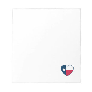 Symbols of Texas, Texas Flag, Heart Notepad