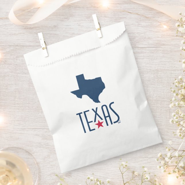 Symbols of Texas, Texas, navy blue Favour Bags (Clipped)