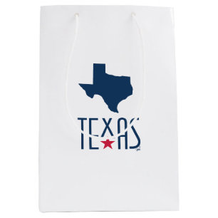 Symbols of Texas, Texas, navy blue Medium Gift Bag