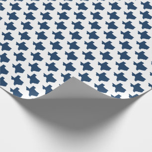 Symbols of Texas, Texas State, Navy Wrapping Paper