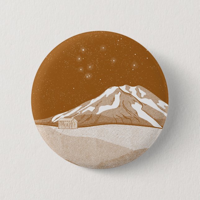 Syme Hut Mount Taranaki 6 Cm Round Badge (Front)