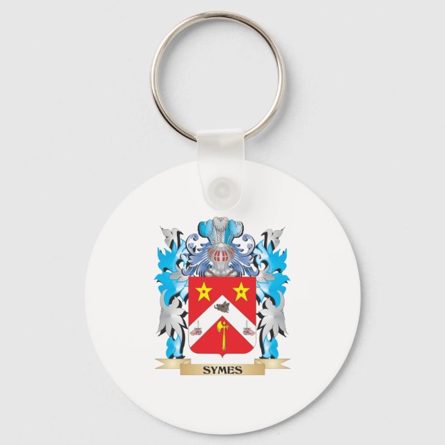 Symes Coat of Arms - Family Crest Key Ring (Front)