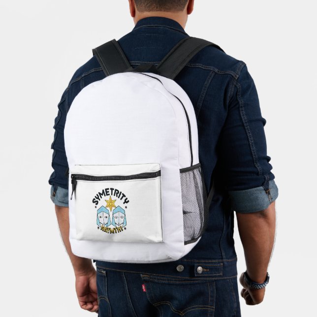 Symetrity Waymthi Abstract Symmetrical Figures  Printed Backpack (Insitu (Model))