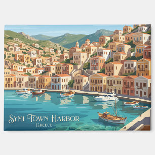 Symi Town Harbour Greece Magnet