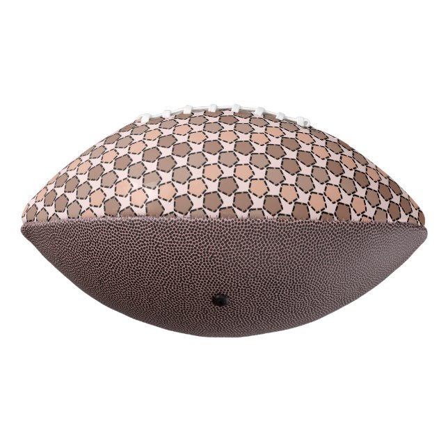Symmetric Brown Pentagons with Dashed Borders Football (Rotated 270)