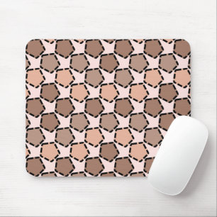 Symmetric Brown Pentagons with Dashed Borders Mouse Pad
