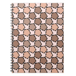 Symmetric Brown Pentagons with Dashed Borders Notebook