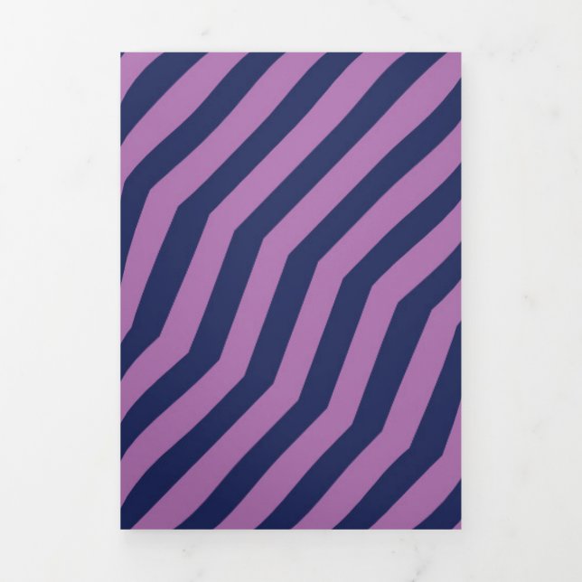 Symmetric diagonal stripes background 11 Tri-Fold holiday card (Cover)