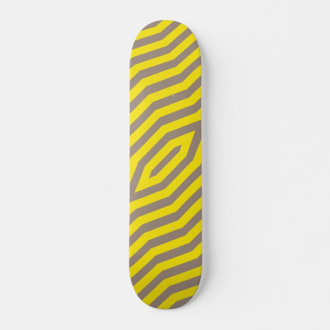 Symmetric diagonal stripes background 14 skateboard (Front)