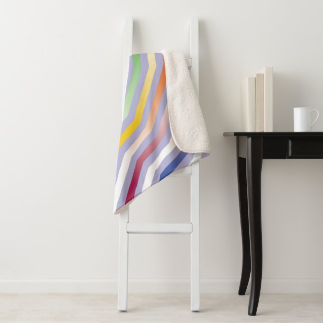 Symmetric diagonal stripes background 1 sherpa blanket (In Situ)