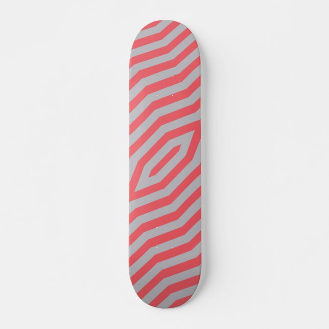 Symmetric diagonal stripes background 5 skateboard (Front)