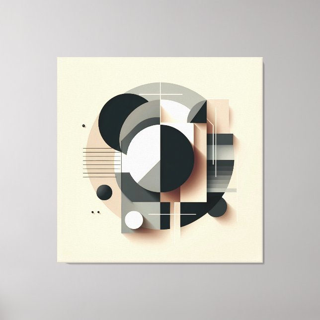 Symmetric Dimensional Geometry Canvas Print (Front)