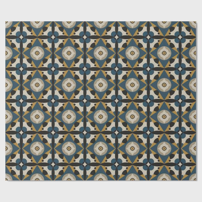 Symmetrical Abstract Art with Bold Geometric Wrapping Paper (Flat)