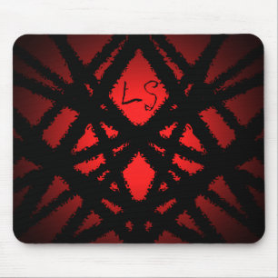 Symmetrical abstract monogram mouse pad