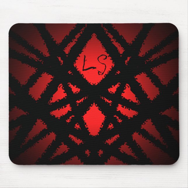 Symmetrical abstract monogram mouse pad (Front)