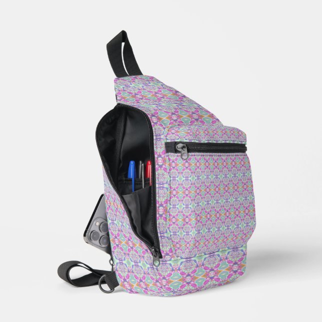 Symmetrical Balloons And Smiles Sling Bag (Open)
