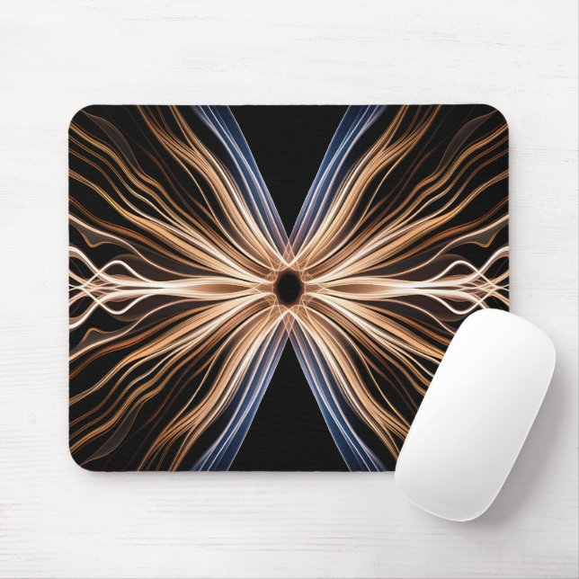 Symmetrical Burst of Light Mouse Pad (With Mouse)