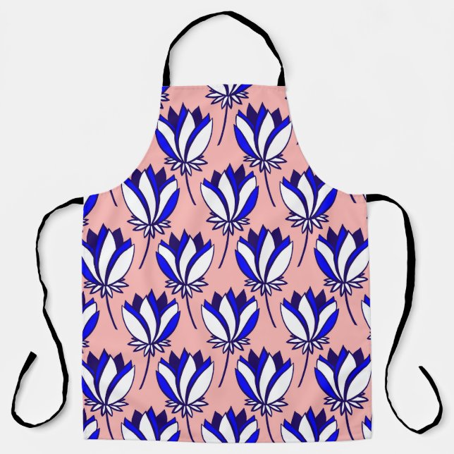 Symmetrical Floral: Colourful Vintage Pattern Apron (Front)