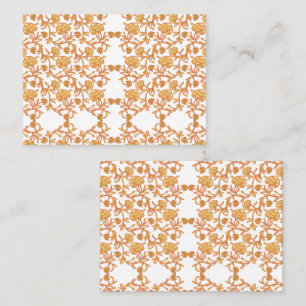 Symmetrical floral pattern with orange motifs rese appointment card