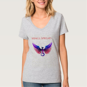 Symmetrical Gradient Dragon Logo T-Shirt