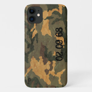 Symmetrical Grunged Green Tan Olive Camouflage Case-Mate iPhone Case