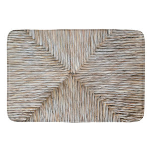 Symmetrical Natural Bamboo Fibre Weave Bath Mat