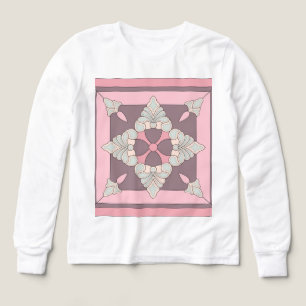 Symmetrical Pastel Floral Tile Design