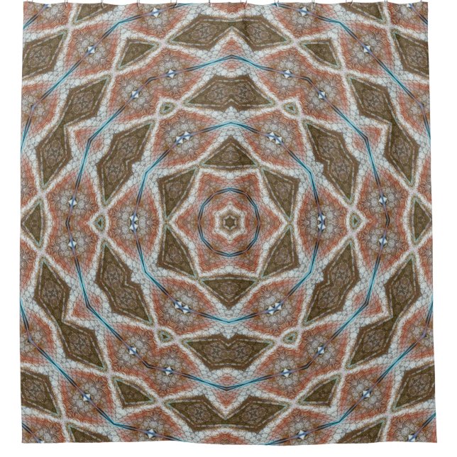 Symmetrical scales: circular tissue pattern. shower curtain (Front)