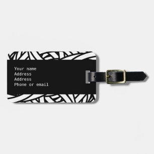 Symmetrical weave design luggage tag