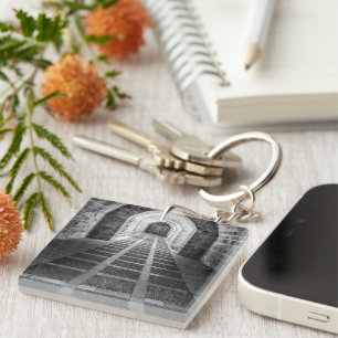 Symmetry in black and white key ring