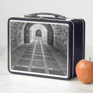 Symmetry in black and white metal lunch box