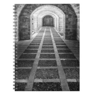 Symmetry in black and white notebook