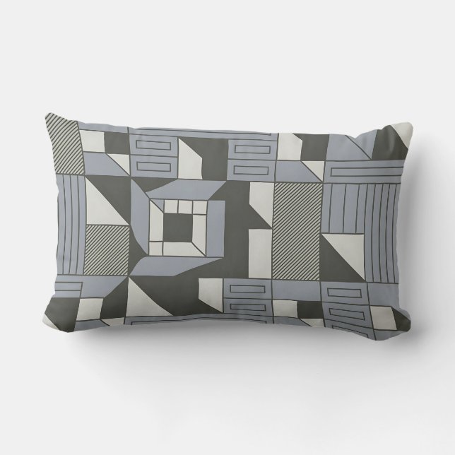 Symmetry in Motion: A Study of Geometric Patterns Lumbar Cushion (Back)