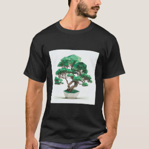 Symmetry Unveiled Geometric Brilliance In Bonsai T-Shirt