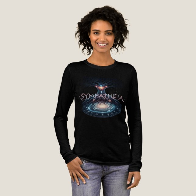 Sympatheia: Cosmic Tree of Life & Zodiac  Tri-Blend Shirt (Full Front)