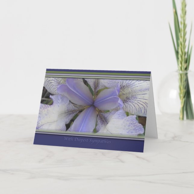 Sympathies Blue Iris Card (Front)