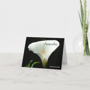 Sympathies - Calla Lily Card