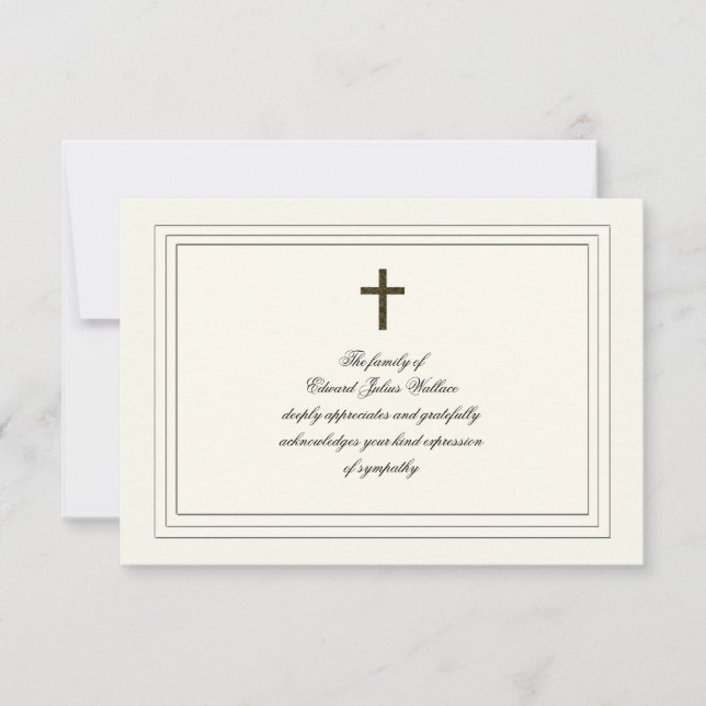 Sympathy Acknowledgement Card (Front)