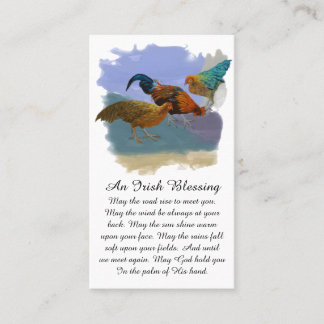 Sympathy Blessing in Purple, Blue, Orange, Prayer Business Card