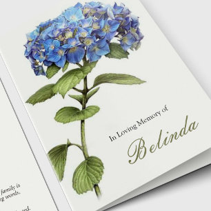 Sympathy Blue Hydrangea Funeral Thank You