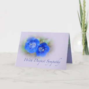 Sympathy - Blue Wildflower Card