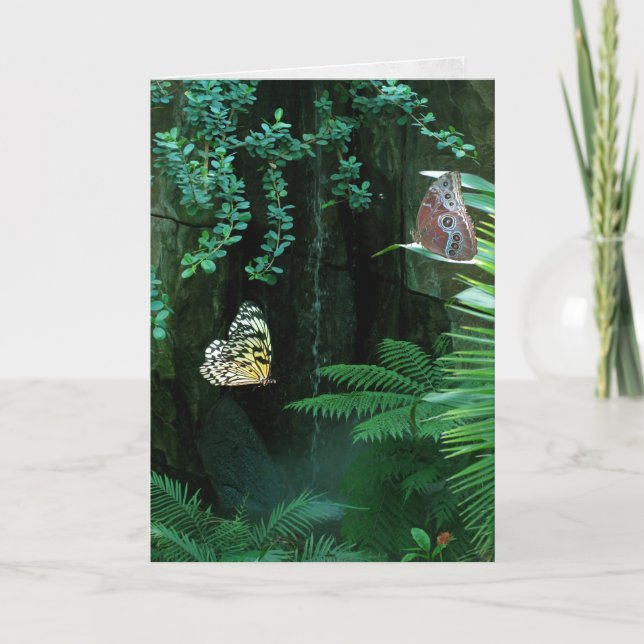 Sympathy Butterflies in a Garden Card (Front)