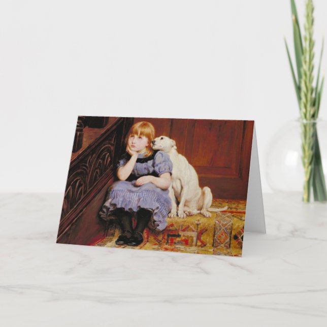 Sympathy (by Briton Riviere) Card (Front)