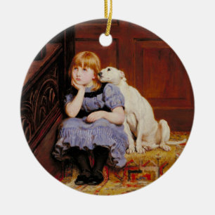 Sympathy (by Briton Riviere) Ceramic Tree Decoration