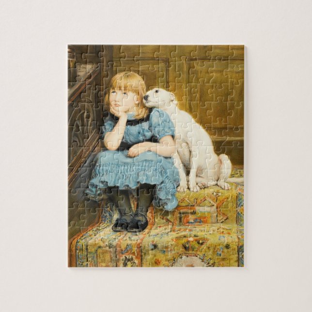 Sympathy by Briton Riviere Jigsaw Puzzle (Vertical)