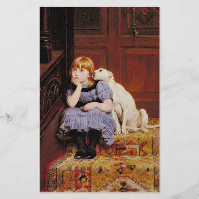 Sympathy (by Briton Riviere) Stationery (Front)