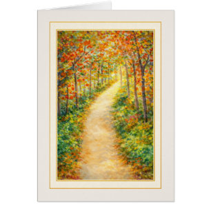 Sympathy Card Autumn Forest Path