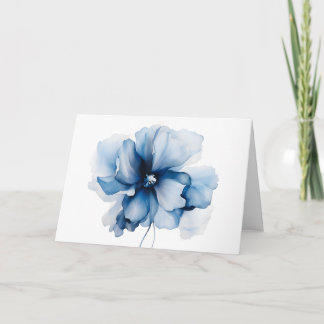 Sympathy Card Blue floral prayer