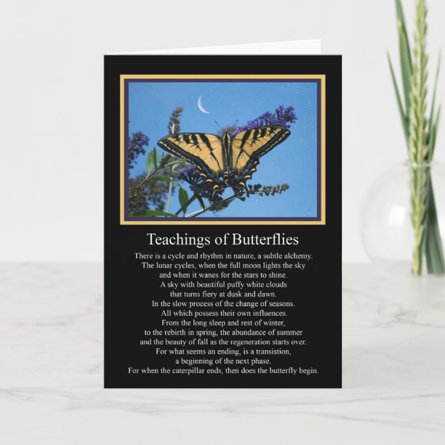 Sympathy Card Butterfly Transition Metaphysical (Front)
