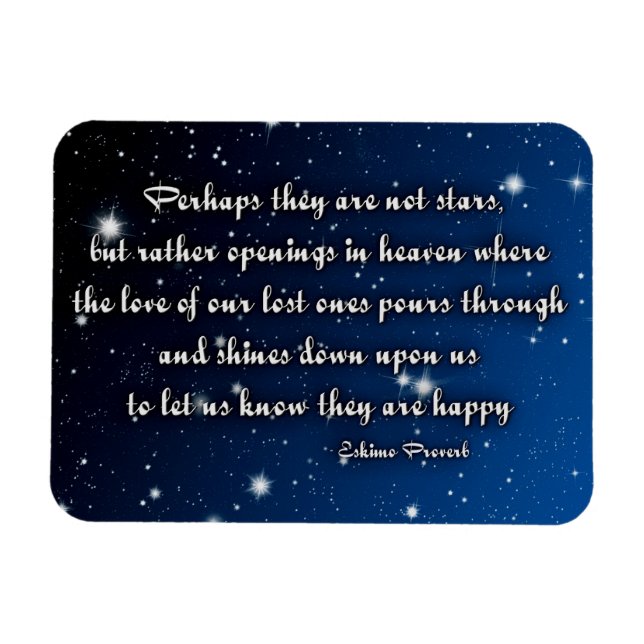 Sympathy card Eskimo proverb - stars Magnet (Horizontal)